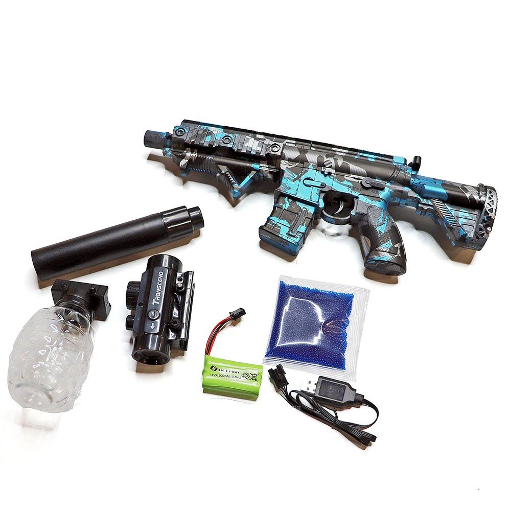 Arma de Orbeez M416 Elétrica Camuflada Azul – Leão